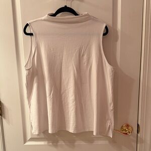 Eileen Fisher White Sleeveless Tank Top